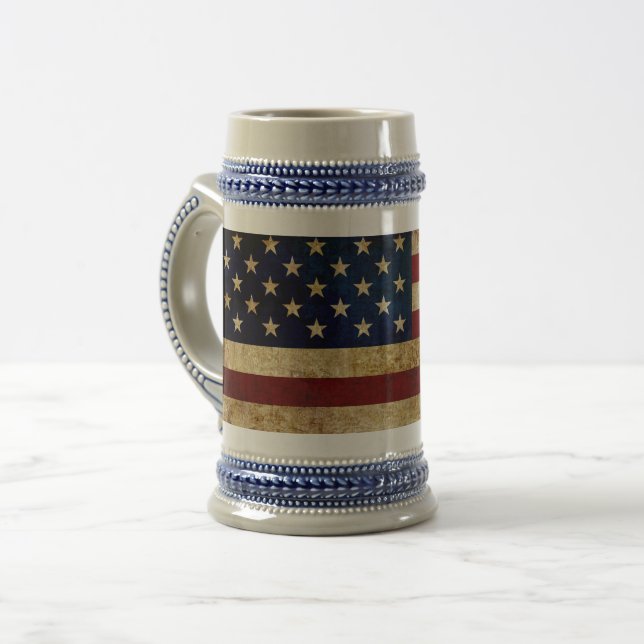 Caneca De Cerveja EUA / Bandeira esvajada (Frente Esquerda)