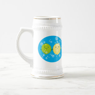Caneca De Cerveja Exemplo de desenho animado de limão de limão feliz