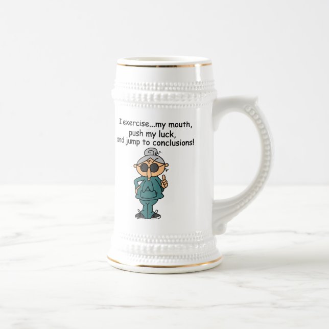 Caneca De Cerveja Exercício, impulso, humor do salto (Direita)