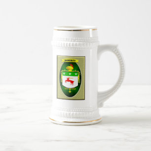 CANECA DE CERVEJA FAMÍLIA IRLANDESA SHIELD/CREST HERÁLDICO DE