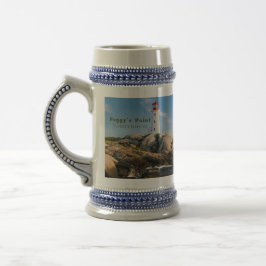 Caneca De Cerveja Farol de Peggys Point no Atlântico Canadá