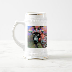 Caneca De Cerveja Fazenda De Capim Floral Para Animais