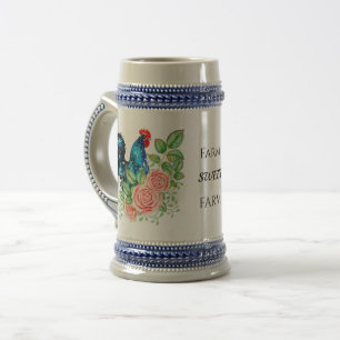 Caneca De Cerveja Fazenda Doce Fazenda Galo Floral
