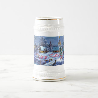 Caneca de cerveja feliz do feriado