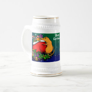Caneca De Cerveja Feliz Natal com Rat Prince
