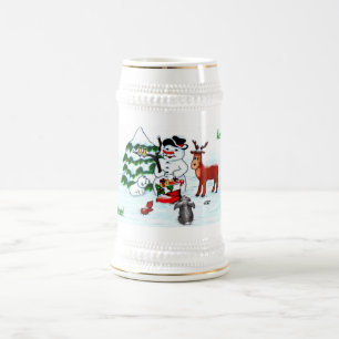 Caneca De Cerveja Feliz Natal! Neve com Amigos