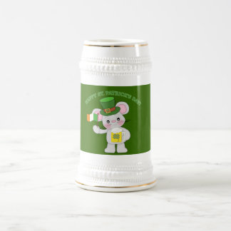 Caneca De Cerveja Feliz Rua. Rato Irlandês do Dia de Patrick
