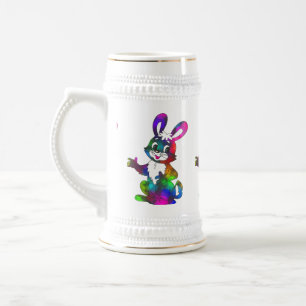 Caneca De Cerveja Felz pascoa Colorido Coelhinho Cute Mug