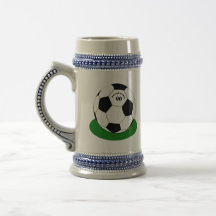 Caneca De Cerveja Festa de futebol, Bola de futebol com nome e númer