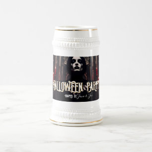 Caneca De Cerveja Festa de Halloween – Convite Sombrio Gótico