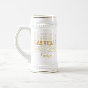 Caneca De Cerveja Festa de solteira Glamorosa de Las Vegas