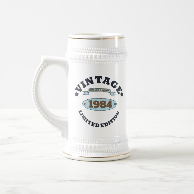 Caneca De Cerveja Festa personalizada de aniversário de 40 anos de q (Esquerda)