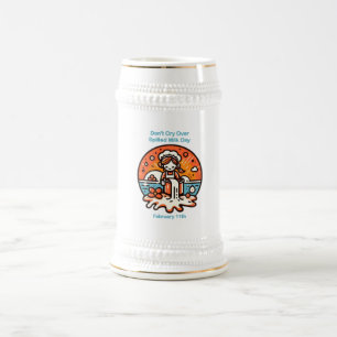Caneca De Cerveja Fev 11 - Não Chore Sobre O Dia Do Leite Esmagado