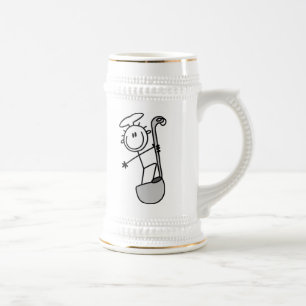 Caneca De Cerveja Figura de Palito de Chef com Concha
