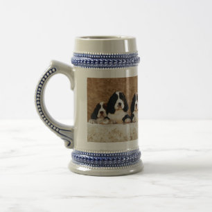 Caneca De Cerveja Filhotes de cachorro do Spaniel de Springer inglê