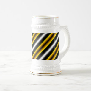 Caneca De Cerveja Fita-arco-íris branca-preta amarela