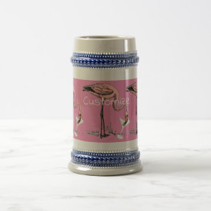 Caneca De Cerveja Flamingo Bebendo Martini Thunder_Cove