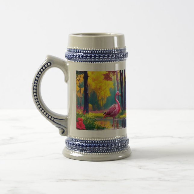 Caneca De Cerveja Flamingo em Pé no Lago-36547 (Esquerda)