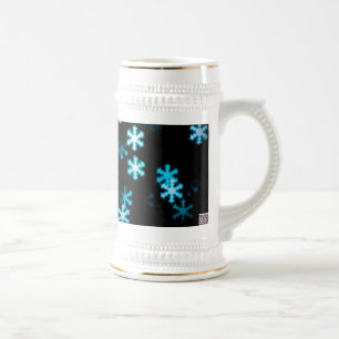 Caneca De Cerveja Flocos de neve mágicos de Natal