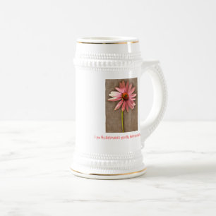 Caneca De Cerveja Flor de Cone Rosa - Eu sou o meu amado e o meu ama