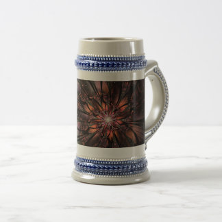Caneca De Cerveja Flor de fantasia fractal macia e tenra