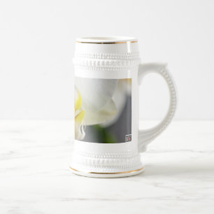 Caneca De Cerveja Flor de Orquídea Branca