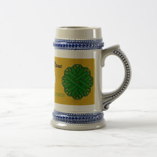 Caneca De Cerveja Flor de Verde Esmeralda Rbn por Kenneth Yoncich