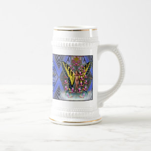Caneca de cerveja floral da cerveja da videira de