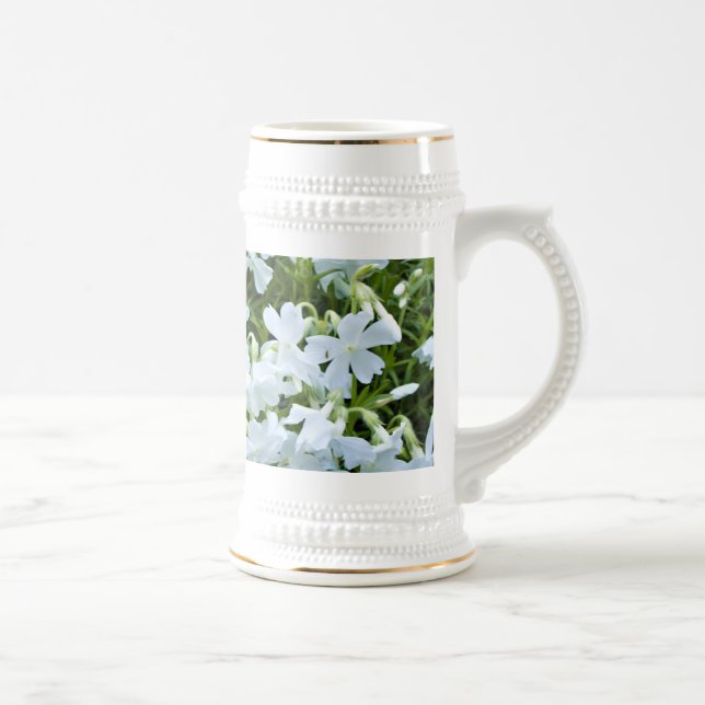 Caneca De Cerveja Flores brancas em cascata (Direita)