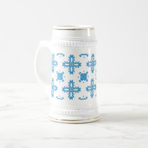 Caneca De Cerveja Flores de Artdeco no Estilo Retroativo