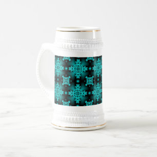 Caneca De Cerveja Flores de Artdeco no Estilo Retroativo