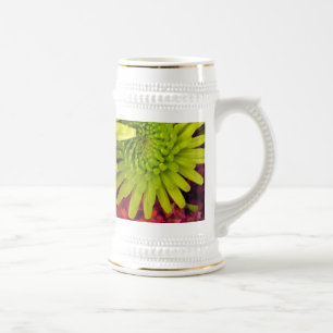 Caneca De Cerveja flores de crisântemo