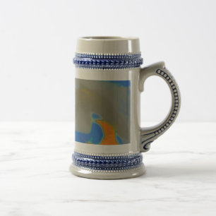Caneca De Cerveja Flores de maçã claro b/o/g