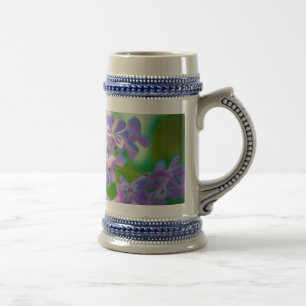 Caneca De Cerveja Flores Liláticas Roxas