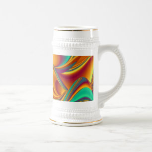 Caneca De Cerveja Flores Mágicas de Primavera Verão Outono