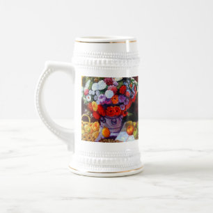 Caneca De Cerveja Flores Monet e Frutas