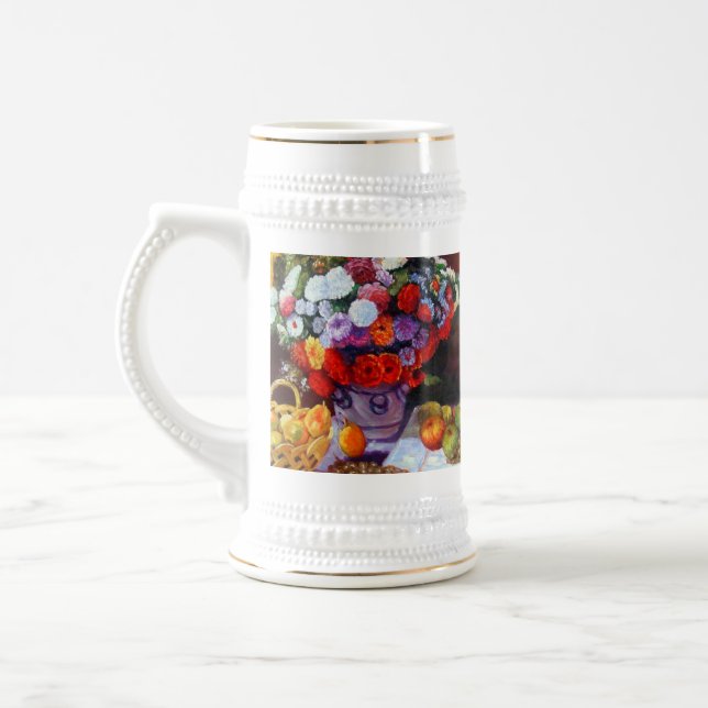 Caneca De Cerveja Flores Monet e Frutas (Esquerda)