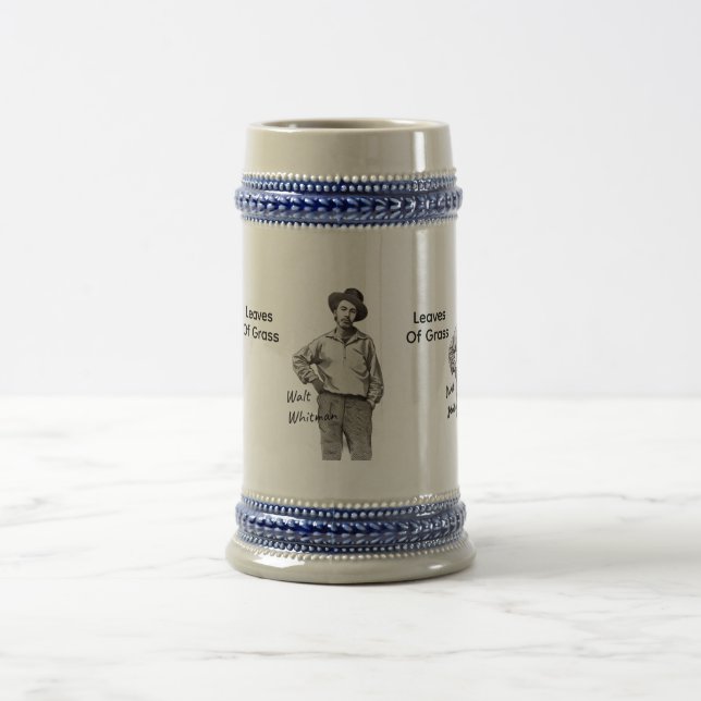 Caneca De Cerveja Folhas de Relva. Walt Whitman (Centro)