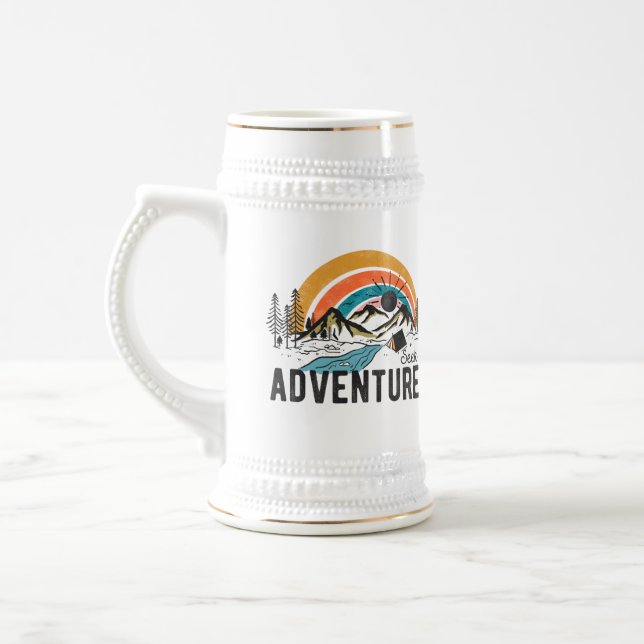 Caneca De Cerveja Fora/Camping Beer Mug para Amantes Adventure (Esquerda)