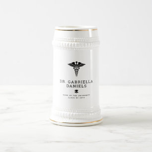 Caneca De Cerveja Formatura Personalizada de Médico de Escola de Med