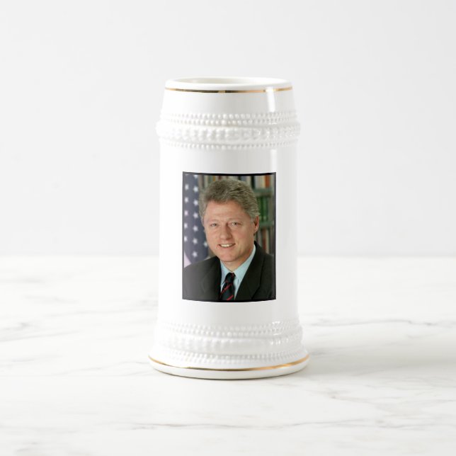 Caneca De Cerveja Foto do presidente Bill Clinton White House (Centro)