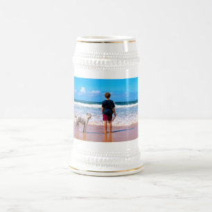 Caneca De Cerveja Foto Personalizada - Seu Próprio Design - Eu Amo 