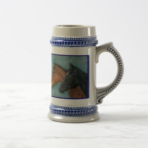 Caneca De Cerveja fotografia equina de um sapo preto castanho castan