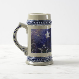 Caneca De Cerveja Fundo de Espaço com Estrelas