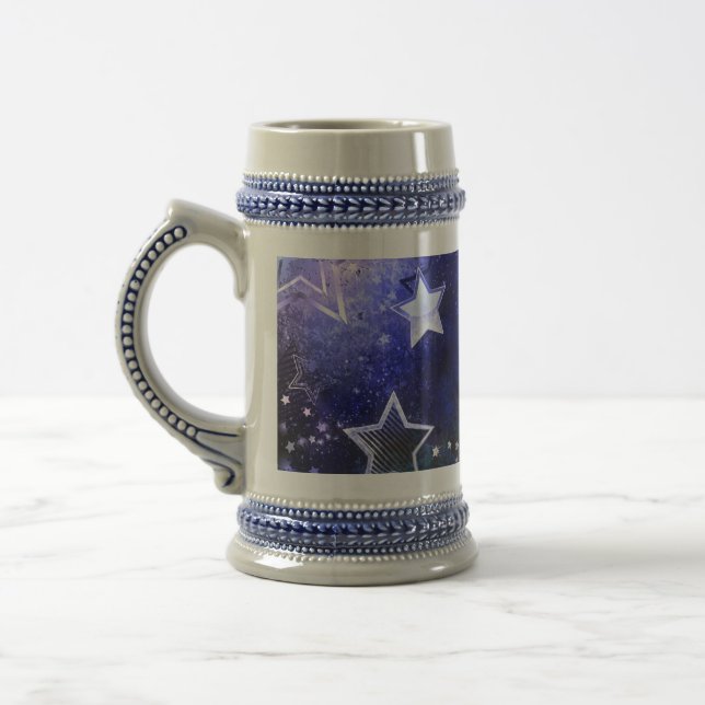 Caneca De Cerveja Fundo de Espaço com Estrelas (Esquerda)