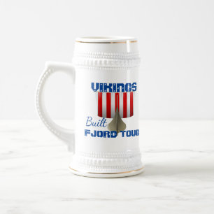 Caneca De Cerveja Funny Viking Ship "Fjord Tough"
