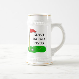 Caneca De Cerveja Furo do golfe em uma vanglória feita sob encomend
