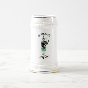 Caneca De Cerveja Gaitista Gentleman em Kilt Verde