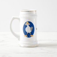 Gaivota engraçada com desenho francês