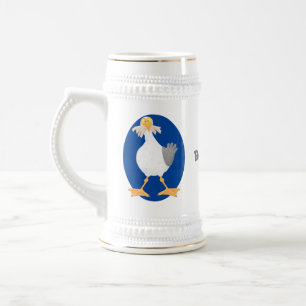 Caneca De Cerveja Gaivota engraçada com desenho francês